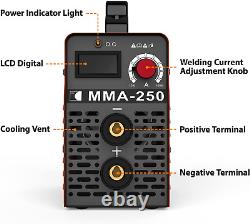 110V/220V Mini MMA Welder 200Amp ARC Welding Machine IGBT Digital Display LCD Du