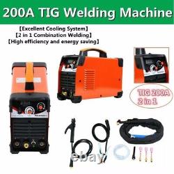 2 IN 1 TIG MMA ARC Welder 200A TIG Welding Machine Welder Inverter UK Plug 220V