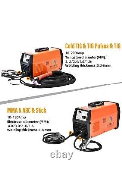 200AMP Cold TIG Welding Machine 4 in 1 Pulse TIG HF TIG Spot TIG ARC MMA Welder