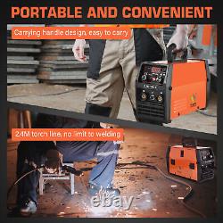 220V 3 IN 1 MIG TIG Flux Core Gasless MMA Inverter Welder 120AMP Welding Machine