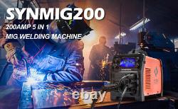 220V Aluminum MIG Welder 5 IN 1 Gas/Gasless MMA/ARC TIG MIG Welding Machine IGBT