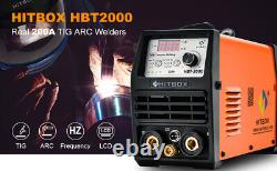 220V HBT2000 TIG Welder 200A IGBT Inverter HF MMA TIG ARC Welding Machine 2T/4T
