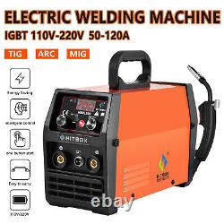 220v 3 In 1 Mig Welder Inverter 200a DC Mma Gasless Tig Arc Mig Welding Machine