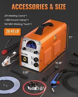 250Amp Aluminum MIG Welder IGBT Inverter ARC MMA Lift TIG 4 IN 1 Welding Machine