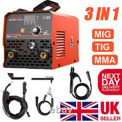 3 IN 1 LED MIG Welder Gasless 130A 220V Inverter MMA ARC MIG TIG Welding Machine