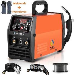 3 IN 1 MIG WELDER DC GASLESS MMA ARC LIFT TIG MIG WELDING MACHINE 220V With Gloves