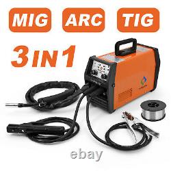 3 IN 1 MIG Welder Gasless 120A 220V ARC MMA LIFT TIG DC Inverter Welding Machine