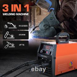 3 IN 1 MIG Welder Inverter 140AMP Gasless 220V ARC/MMA TIG MIG Welding Machine
