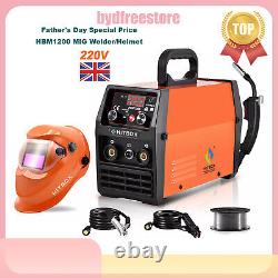 3 IN 1 MIG Welder Inverter 200A MMA GASLESS TIG ARC MIG Welding Machine WithHelmet