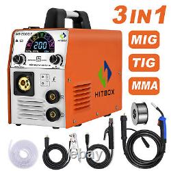 3 IN 1 MIG Welder Inverter Gas/Gasless 180A 220V ARC MIG MMA TIG Welding Machine