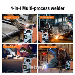 4 IN 1 200A MIG Welder 230V DC Inverter Gas Gasless MMA/ARC TIG Welding Machine