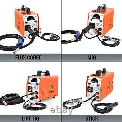 4 in 1 200A MIG Welder 220V DC Inverter Gas Gasless MMA/ARC TIG Welding Machine