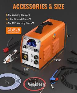 4IN1 UK Aluminum MIG Welder 220V 250AMP TIG ARC MMA Welding Machine Welder IGBT