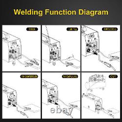 5 IN 1 MIG CUT TIG MMA/ARC Welder 220V Gas/No Gas Welding Machine Plasma Cutter