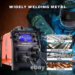 5 IN 1 MIG Welder 220V Gas/Gasless MMA/ARC TIG MIG Welding Machine IGBT Aluminum