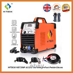 Aluminium AC DC Tig Welder Pulse Stick ARC TIG Welding Machine&Foot pedal &Glove