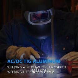 Aluminium AC DC Tig Welder Pulse Stick ARC TIG Welding Machine&Foot pedal &Glove