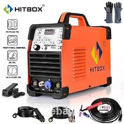 Aluminium Tig Welder AC DC Pulse Stick ARC TIG Welding Machine/FOOT PEDAL/Gloves