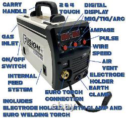 Autojack MIG / ARC MMA / DC TIG 3 in 1 Inverter Welder 155A Gas and Gasless 230V