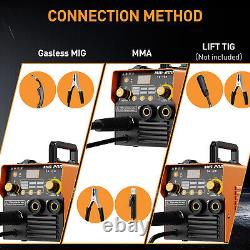 CONENTOOL 200A Gasless MIG Welder IGBT Inverter Lift TIG MMA ARC Welding Machine