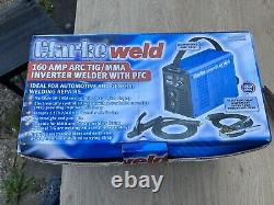 Clarkeweld 160 AMP ARC TIG / MMA inverter welder with pfc