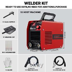 GERORD Mini Welder Machine 110V, 130A ARC Portable MMA Welding Machine, Digit