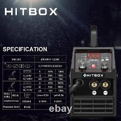 HITBOX 140A 3 IN 1 MIG TIG Welder ARC MMA Flux Core Wire Gasless Welding Machine