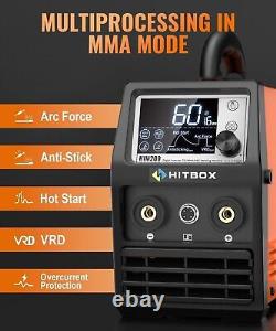 HITBOX 140A Gasless MIG Welder IGBT Inverter Lift TIG MMA ARC Welding Machine