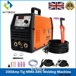 HITBOX 2 in 1 200A TIG Welder 240V HF Inverter Electric MMA TIG Welding Machine