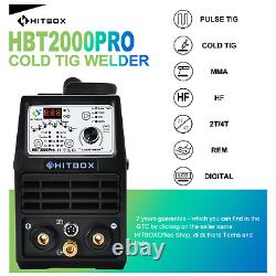 HITBOX 200A Cold TIG Pulse TIG Welder 220V ARC/MMA HF TIG IGBT Welding Machine