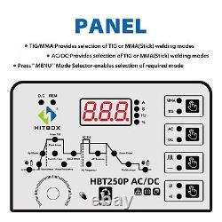 HITBOX 200AMP Pulse Tig AC DC Stick ARC HF TIG Welder 220V TIG Welding Machine