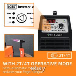 HITBOX 200Amp Tig Welder 220V 2 in 1 IGBT Inverter Tig MMA ARC Welding Machine