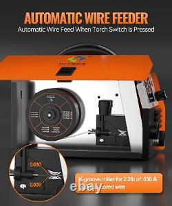 HITBOX 220V MIG Welder Flux Core MIG ARC Inverter Gasless Welding Machine 140A