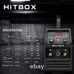 HITBOX 220V MIG Welder Flux Core Wire MMA/ARC LIFT TIG /MIG Welding Machine 140A