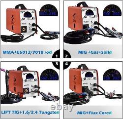 HITBOX 250A MIG Welder IGBT Inverter ARC MMA Lift TIG 4IN1 Welding Machine