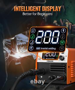 HITBOX 3 in 1 200Amp MIG Welder 220V Gasless Flux Core ARC/MMA Welding Machine