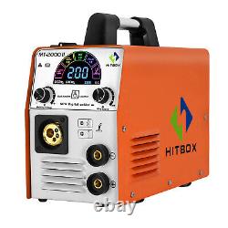HITBOX 4 in 1 MIG Welder LED Gas Gasless 220V MIG ARC Lift TIG Welding Machine