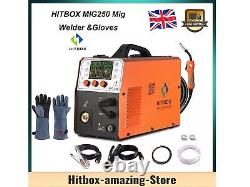 HITBOX 4in1 Mig Welder Digital Welding Machine 250A Tig Arc MMA Welder/Glove New