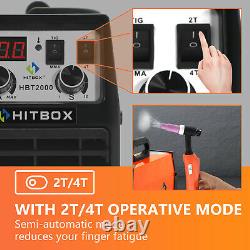 HITBOX HF Tig Welder 220V 200A 2 in 1 Welding Machine Stick MMA Arc TIG Welding