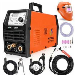 HITBOX TIG Welder 220V 200A IGBT MMA TIG ARC Welding Machine /Helmet