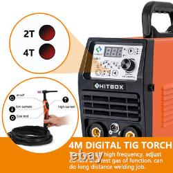 HITBOX TIG Welding Machine 200Amp 220V DC HF Pulse Inverter ARC/MMA TIG Welder