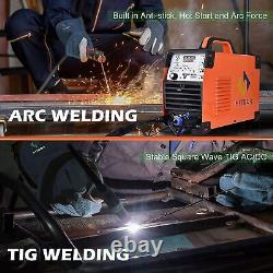 Hitbox AC DC Tig Welder Stick ARC TIG Welding Machine 200A Foot Pedal Aluminium