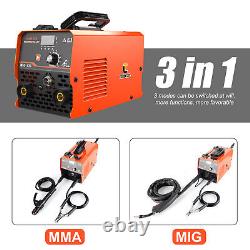 LED MIG Welder Gasless 3 IN 1 130A 220V Inverter MMA ARC MIG TIG Welding Machine