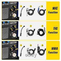 MIG Welder 160A IGBT Inverter Gas/Gasless MMA TIG 3-in-1 ARC Welding Machine