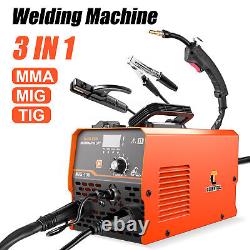 MIG Welder Gasless LED 3 IN 1 130A 220V Inverter MMA ARC MIG TIG Welding Machine