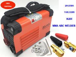 Mini MMA IGBT Handheld Welder 220V 20-250A Inverter ARC TIG Welding Machine Tool