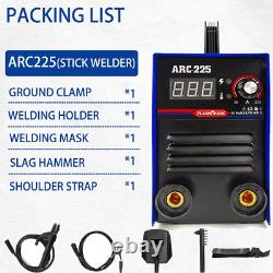 Portable Arc Welder ARC225 MMA Stick Welder IGBT Inverter Welding Machine 200A