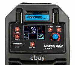 Sherman DIGIMIG 200X Synergic Welder Inverter MIG MMA ARC TIG Lift Brazing IGBT