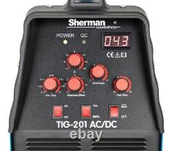 Sherman TIG 201 AC/DC 200Amp Welder Aluminium Inverter MMA for Garages Workshops
