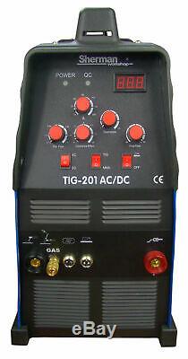 Sherman TIG 201 AC/DC Welder 230 50Hz TIG AC/DC MMA ARC + Foot pedal controller